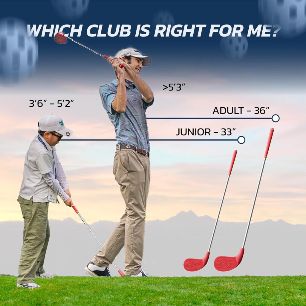 Official BucketGolf Club - Backyard Outdoor Golf Club with Oversize Club Head to Play BucketGolf, Hit Plastic Or Foam Golf Balls in Grass, Parks, Yards